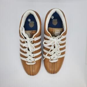 K-Swiss Men Preppy Classic 88 Horween Tennis Court Sneaker Tan/Cream 6